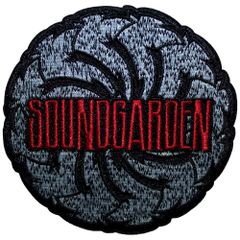 オフィシャル バンドワッペン サウンドガーデン SOUNDGARDEN Logo Swirl B&W ブラック 黒