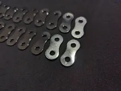 ニックス等にカスタム製作用だるま金具チェーンプレート20枚ステンレス製純正互換のサムネイル