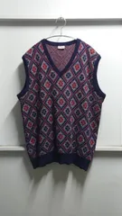 70’s McGREGOR イタリア製 “Argyle” Vネック ニットベスト L