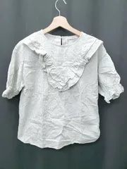 ◇ ⊂ ehka sopo エヘカソポ ギンガムチェック 半袖 ブラウス サイズF グリーン レディース P  【1410230018543】