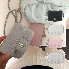 新品 韓国 The Barnnet バーネット Tweed Chain Belt Mini Bag  バッグ ショルダーバッグ レディース 【4色選択可能】