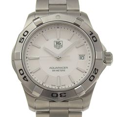 タグホイヤー TAG HEUER アクアレーサー メンズ クォーツ 腕時計 SS ホワイト文字盤 WAP1111 中古 新入荷 OW0455