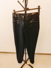 FENDI JEANS ロングパンツ 黒 ズッカ柄 Lサイズ フェンディジーンズ
