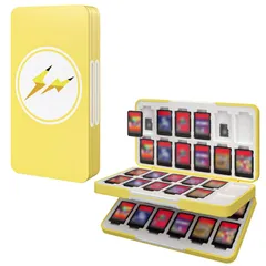 Switch ソフトケース ソフト48枚/MicroSDカード24枚同時に収納 ATiC カード収納ケース Switch/Switch Lite/Switch有機ELモデル対応 ゲームカード収納ボックス カードまとめ収納 耐衝撃 軽量 防塵 持ち運び便利