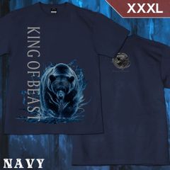 GENJU XXXLサイズ 熊 ベア アニマル メンズ クール かっこいい Tシャツ 半袖 King of Beast