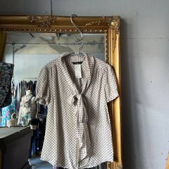 美品✨メゾンキツネ デカリボン Vネック 花柄 プルオーバー 半袖変形 
