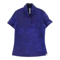 サイズ：M ADIDAS GOLF アディダスゴルフ  半袖ポロシャツ シアサッカー 総柄 ブルー系 [240101363800]# ゴルフウェア レディース ストスト