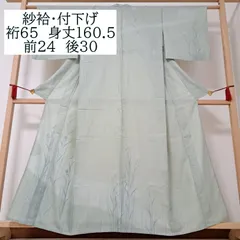コッペパン＊プロフ必読お願いします＊ 紗袷　付け下げ　抽象柄　涼しげ　美品 コッペパン＊プロフ必読お願いします＊様専用 紗袷 付け下げ