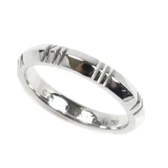 TIFFANY&Co. ティファニー K18WG ホワイトゴールド アトラス Xクローズド ナロー リング・指輪 9.5号 3.7g レディース 中古 美品