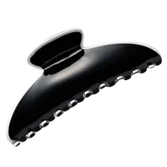 【ブラック×ワンサイズ】[Cream dot. クリームドット公式] ヘアアクセサリー レディース バンスクリップ ヘアクリップ バイカラー パイピング 大きめ ボリューム 挟むだけ 簡単 しっかり留まる まとめ髪 大人