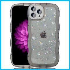 【人気商品】YUYIB iPhone 13 Pro ケース クリア キラキラ かわいい tpuソフトケース 薄型 傷防止背面 滑り止め 指紋防止 ストラップホール付き スマホケース アイホン13プロ カバー (ブラック iPhone13 Pro 6.1)
