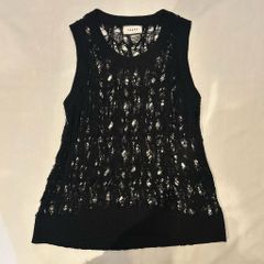 TAAK ターク Knit Vest ニットベスト ブラック【代官山A07】