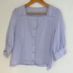 INGNI 飾りボタン付 スクエアネック トップス ブラウス