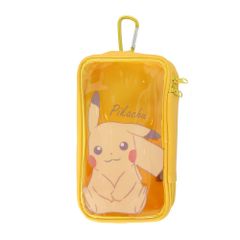 ☆ 피카츄 ☆ 캐릭터 카라비나 첨부 멀티 파우치 멀티 파우치 포켓몬 카라비나 첨부 미니 파우치 붓 상자 액세서리 넣어 문방구 넣어 필기 용구 넣어 옷감 상자 여행 파우치 포켓 카라비나 캐릭터 캐릭터 포켓 몬스터 작은 귀여운