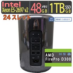 【ワークステーション】◆ Apple Mac Pro A1481 / Xeon E5-2697 v2 / 1TB SSD / 48GB ◆ FirePro D300 2GB × 2基 / macOS + Win11