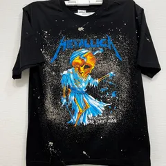 【新品】Metallica メタリカ バンドTシャツ メンズ 半袖 バンティー ブラック タイダイ染め 両面プリント