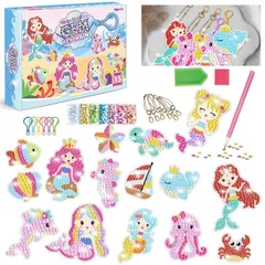 ダイヤモンドアート キーホルダーCタイプ 、 合計1セット 【AAGWW】ダイヤモンドアート バレンタインデー 愛 ポイントストーン キーホルダー ストラップ 5D子供 DIY ダイヤモンド画 手芸キット(デザイン：ダイヤモンドアート キーホルダーCタイプ 、