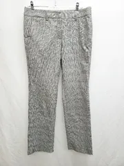 ◇ ⊇ THE SUIT COMPANY she チェック テーパード パンツ サイズ40 ブラック レディース P  【1409090012624】