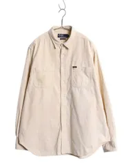 【お得なクーポン配布中!】 90s ポロ ラルフローレン コットン シャモア クロス シャツ メンズ XL / 古着 オールド ネルシャツ 長袖シャツ ワンポイント 大きいサイズ