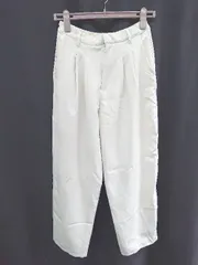◇ ⊇ antiqua アンティカ タック入り ワイド パンツ サイズＭ ホワイト レディース E  【1506180012219】