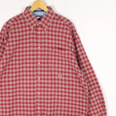 古着 大きいサイズ 旧タグ 90's トミーヒルフィガー 長袖ボタンダウンシャツ メンズUS-XLサイズ tn-1860n