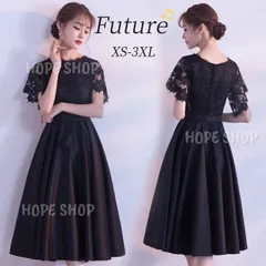 ドレス 大人 ピアノ 発表会 高校生 パーティードレス かっこいい 黒 演奏会用ドレス ミモレ丈 結婚式 中学生 ワンピース 低身長 カク