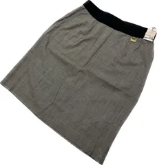タグ付 定価7万円 ☆ Christian Dior ☆ 台形 ウール スカート 千鳥 グレー LL ビジネス モード パーティー クリスチャンディオール■JS630