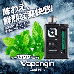 Vapengin7500（ベイプエンジン）Cool Mint（クールミント）ベイプ 本体 持ち運びシーシャ vape 電子タバコ 爆煙