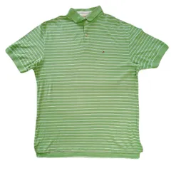 XLsize TOMMY HILFIGER boarder polo shirt トミー ヒルフィガー 半袖 ポロシャツ 2506066