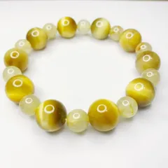 天然石ブレスレット ゴールドタイガーアイ10mmルチルクォーツ 金運仕事運