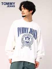トミージーンズ スウェット TOMMY JEANS ビッグロゴ プルオーバー 長袖 プルオーバー 長袖 DM0DM15709 ホワイト