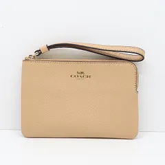 美品 コーチ ベージュカラー レザー ポーチ・小物入れ 2000000 NSK KTU