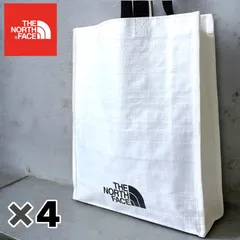 ◆【M】新品 ノースフェイス ショッピングバッグ トートバッグ THE NORTH FACE ショッパー バッグ Mサイズ 白 エコバッグ　4点セット
