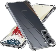 【在庫処分】ONES 全透明 Galaxy S22 ケース 耐衝撃 エアバッグ 超軍用規格 〔滑り止め、すり傷防止、柔軟〕〔美しい、光沢感、軽薄〕 Qi充電 衝撃吸収 HQTPU クリア SAMSUNG カバー