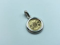 オキャ様専用【管理番号106】 HERMES エルメス ペンダント トップ セリエ SV925 K18 コイン メダル ネックレス トップ ジュエリー