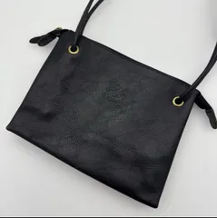 ✨IL BISONTE✨2WAYショルダー ハンドバッグ 黒　調整可能00142
