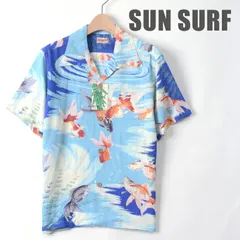 田*藤様 美品　サンサーフ　SUN SURF 総柄　魚　鳥　アロハシャツ　M　オ SUN SURF サンサーフ アロハシャツ SS39420 PANIOLA TOWN