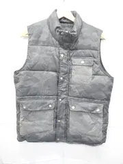 ◇ ⊇ BEAMS HEART ビームスハート 迷彩 カモフラ ジップアップ 中綿 ベスト サイズM グレー マルチ メンズ E  【1506250013894】