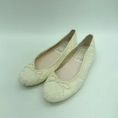 ◇ Θ Launa lea ballet レース リボン装飾 バレエシューズ サイズ23 アイボリー系 レディース E  【1411280034415】
