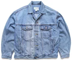 90s EddieBauerエディーバウアー デニムジャケット 4ポケット★オールド ビンテージ アウトドア トラッカー フェード ビッグサイズ