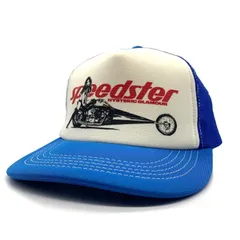 HYSTERIC GLAMOUR ヒステリックグラマー Speedster プリント メッシュキャップ トラッカー ブルー 02221QH05