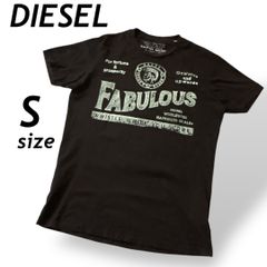 DIESEL ディーゼル メンズ 半袖カットソー S ロゴダメージプリント Tシャツ 綿 コットン RN 93243 CA 25594  チャコールグレー系 (E040)★