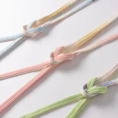極上！帯締め和小物さくら二並唐組クリーム×ピンク×ボルドー