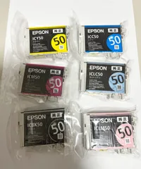 EPSON ICBK50 エプソン 純正　6色インク　カートリッジ50のサムネイル