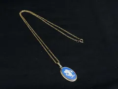 WEDGWOOD ウェッジウッド ジャスパー カメオ ネックレス ペンダント アクセサリー レディース ブルー系×ゴールド系 DI9030