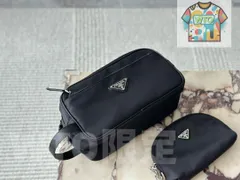 【今日特価】Prada Nylon Cosmetic Pouch プラダ ナイロン コスメポーチ（25×14cm）-WTO輸入