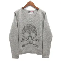 カシミヤ100%セーター　ディズニー　ミッキー　スカル　ヴィンテージ カシミヤ100%セーター ディズニー ミッキー スカル ヴィンテージ