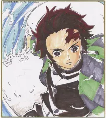 【中古】紙製品 竈門炭治郎(茂木貴之描き下ろし) 「鬼滅の刃 全集中展 作画スタッフ全集中複製ミニ色紙 その参」