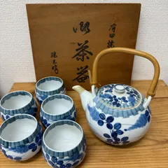 有田焼 御茶器 瑞玉作！急須 湯呑み 来客用 木箱入り