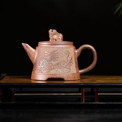 中国 紫砂 朱泥 松竹梅文 急須 茶壷 C R5449E - メルカリ